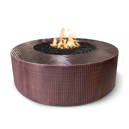The Outdoor Plus 72 Round Unity Fire Pit - Copper - Match Lit with Flame Sense - Liquid Propane OPT-UNYCP7218FSML-LP
